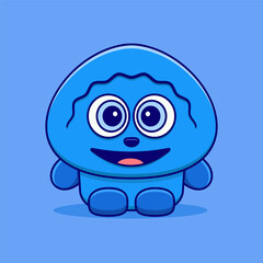 Cute monster cartoon vector icon illustration. Flat cartoon style. Monster Illustration.