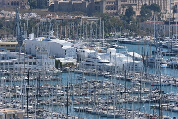 Palma de Mallorca, island Baleares, Spain, marina, harbor, yachts, renovation, shipyard,...