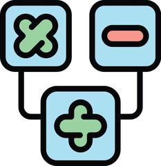 Positive test virus icon. Outline Positive test virus vector icon for web design isolated on white background color flat