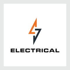 Flash Thunderbolt Energy Power Logo design vector template linear style. Fast speed electricity battery Logotype concept icon.