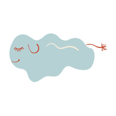 Funny animal. Vector illustration. Cute cartoon character.