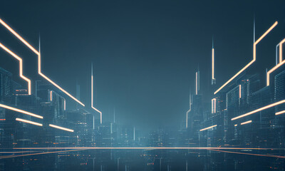 AI-generated high-tech city illustration