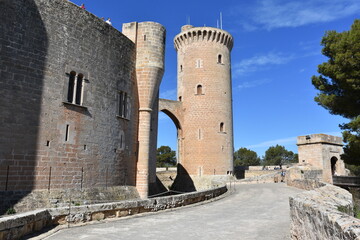 Fototapeta na wymiar Castle de Bellver, Palma de Mallorca, island Baleares, Spain, historic, 