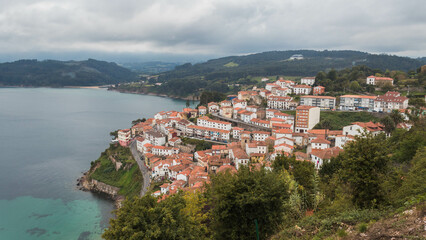 Fototapeta na wymiar Small beautiful town of Asturias, Lastres, Spain, Europe