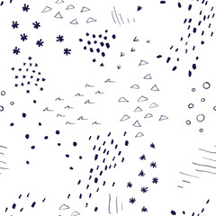 Abstract elements seamless pattern, vector illustration