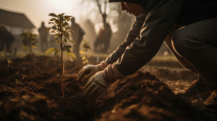 Spring gardening.