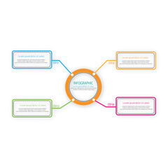 Circle diagram template with four steps or options, infographic template for web, business, presentations, vector eps10 illustration