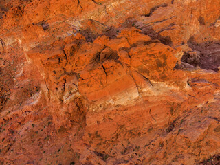 Lake Mead National Recreation Area's Bowl of Fire Rock Formations in the Morning from Above