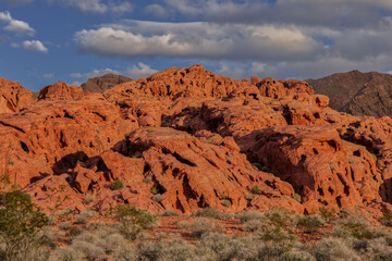 Lake Mead National Recreation Area's Bowl of Fire Rock Formations in the Morning