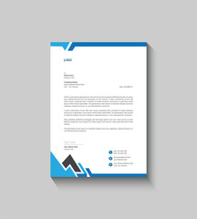 Blue Business Letterhead Template Design