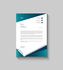 Blue Business Letterhead Template Design