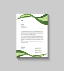 Modern Green Letterhead Template Design