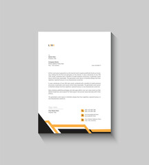 Modern Green Letterhead Template Design