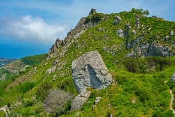 Monte Epomeo mountain at Italian island Ischia