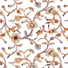 Naklejka premium Textile and digital seamless pattern design