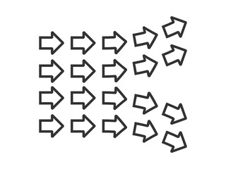 Separation for different purposes. Split in the team.