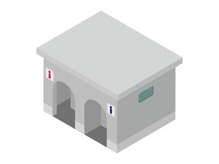 屋外の公衆トイレ