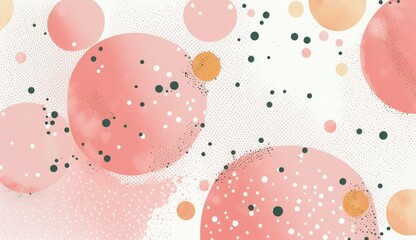 A seamless pattern featuring softly painted watercolor dots in various sizes, in a peaceful and dreamy color palette, Watercolor Dots Pattern, Abstract Art, watercolor pattern, Generate Ai