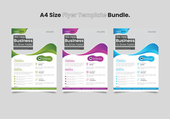  Professional clean corporate flyer and template bundle.