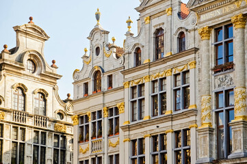Fototapeta na wymiar 17th century houses on Brussels' Grand Place