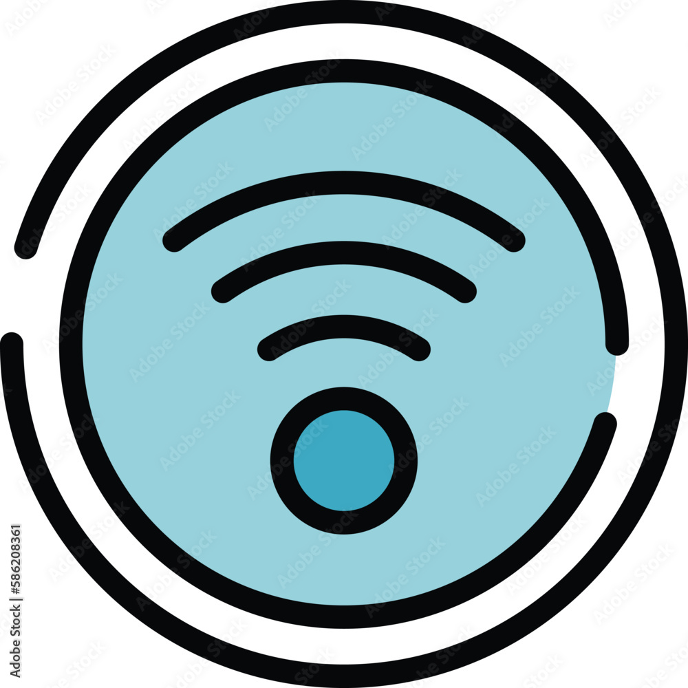 Poster accessible wifi point icon. outline accessible wifi point vector icon for web design isolated on whi