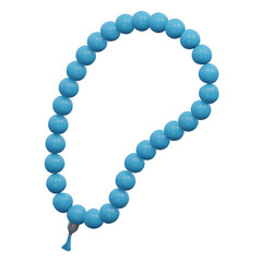 prayer bead 3d render icon illustration with transparent background