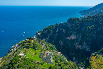Valle delle Ferriere valley viewed from Villa Cimbrone in Italy