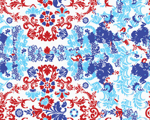 Fototapeta na wymiar Seamless pattern with mandala ornament. Traditional Arabic, Indian motifs. Great for fabric and textile, wallpaper, packaging or any desired idea.