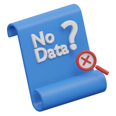 search not found 3d render icon illustration with transparent background