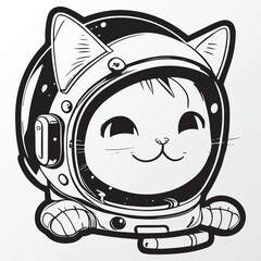 Hand drawn cat character sketch