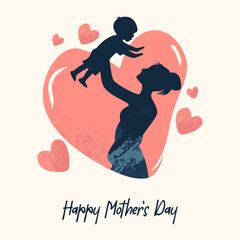 Happy mothers day greeting card design background