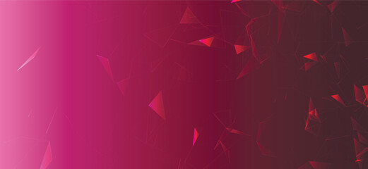 Colored polygonal space. Connection dots and lines structure. Digital background. Triangular futuristic business wallpaper. Data technology. 3d rendering. Vector Illustration