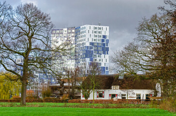 Utrecht, The Netherlands, March 24, 2023: modern and traditional architecture at the Uithof university campus