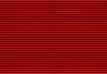 Red corrugated metal sheet texture. Red metallic shutter background for design.