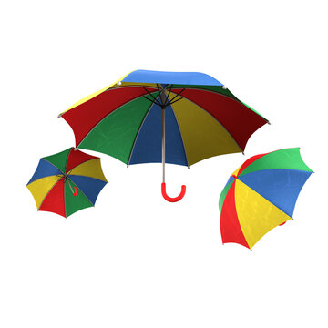 
colored carnal and frevo umbrella