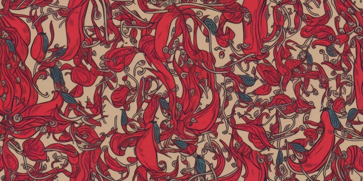 Red Fabric Texture.Red Pepper Wallpaper, Repeating Pattern