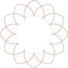 Element Sun, Flower, Mandala. Design Icon