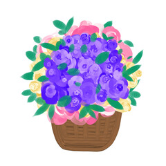 basket with flowers