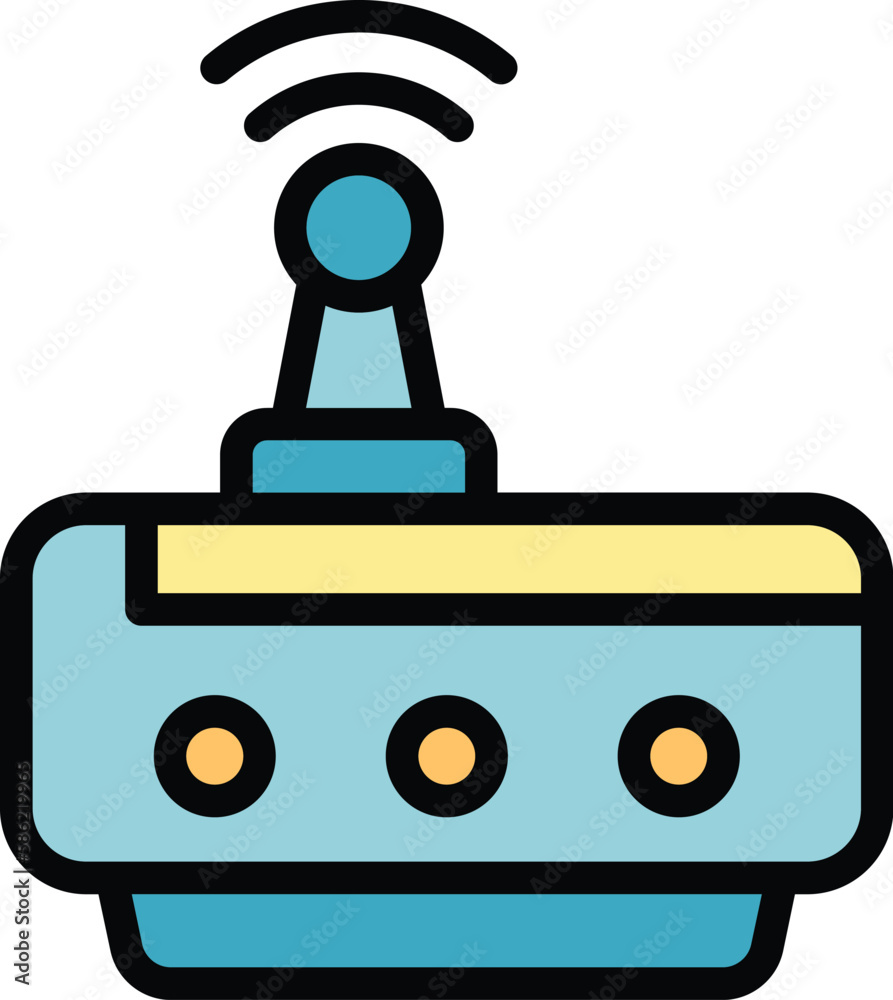 Poster internet router icon. outline internet router vector icon for web design isolated on white backgroun