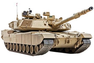 Fototapeta na wymiar M1 Abrams tank, png stock photo file cut out and isolated on a transparent background - Generative AI