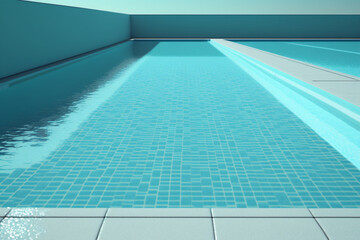 Obraz premium Swimming pool field, Generative AI 