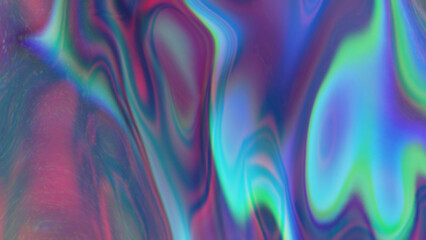 Fototapeta na wymiar holographic violet liquid with turquoise tints