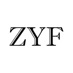 ZYF Letter Logo Design Vector