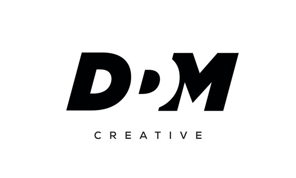 DDM letters negative space logo design. creative typography monogram vector