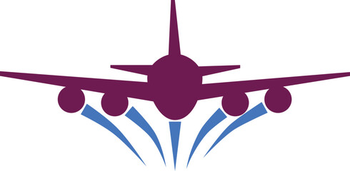 Flat Cartoon Organic Hand Drawn Airplane