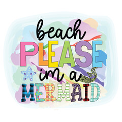 Mermaid Sublimation Design