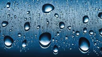 Naklejka na ściany i meble water drops on glass, generative AI