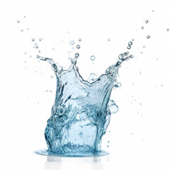 water splash isolated on white background. Generative AI