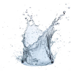 water splash isolated on white background. Generative AI