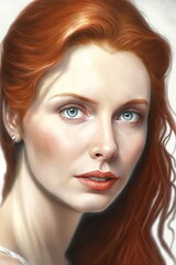 Fototapeta premium Portrait of beauty woman. Generative Ai